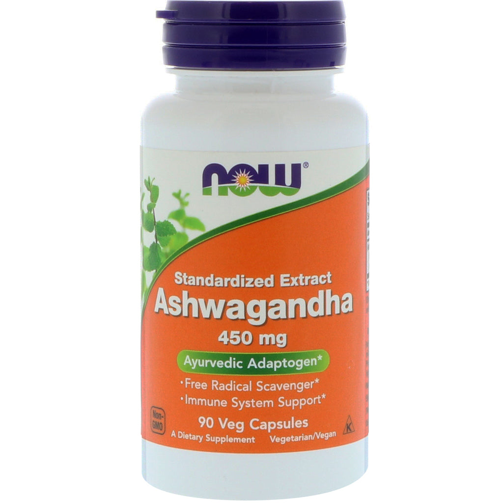 Now Foods, Ashwagandha, 450 mg, 90 capsule vegetale