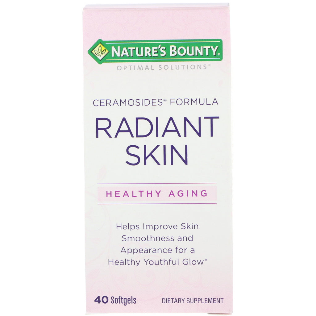 Nature's Bounty Optimal Solutions Radiant Skin Ceramosides Formula 40 ซอฟท์เจล