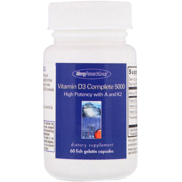 알레르기연구회 비타민d3 컴플리트 5000, 피쉬젤라틴 60캡슐