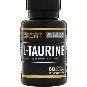 California Gold Nutrition, L-taurina, 1000 mg, 60 cápsulas vegetales