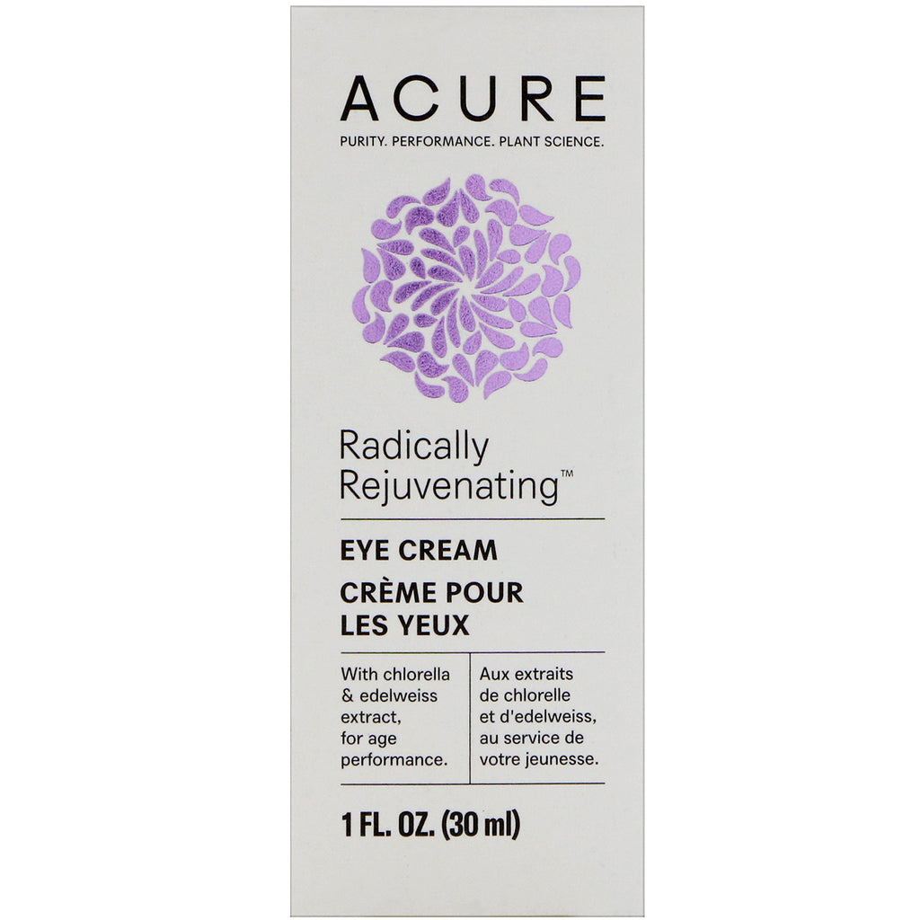 ครีมบำรุงรอบดวงตา Acure, Radially Rejuvenating, 1 ออนซ์ (30 มล.)