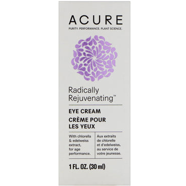 Acure, Radicalmente rejuvenecedora, Crema para ojos, 1 fl oz (30 ml)