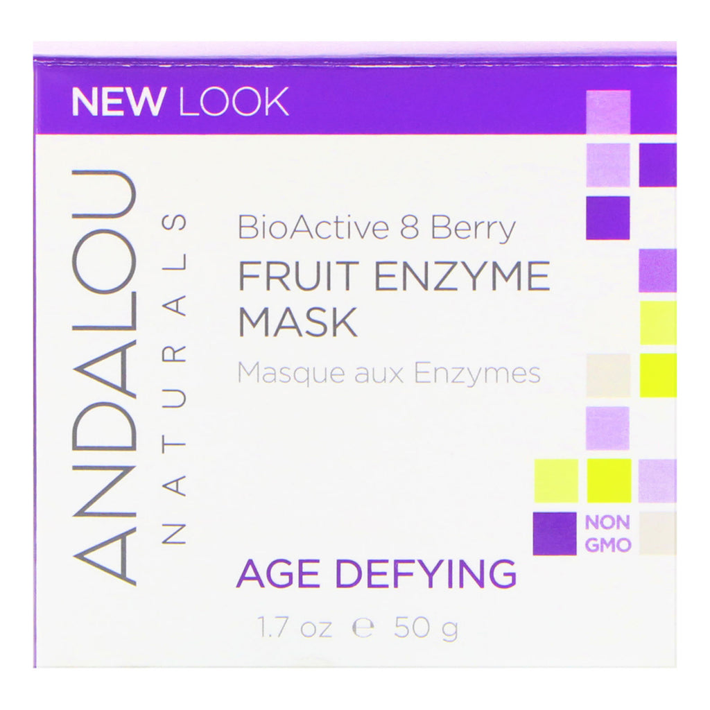 Andalou Naturals, Owocowa maska ​​enzymatyczna, BioActive 8 Berry, Przeciwstarzeniowa, 1,7 oz (50 g)