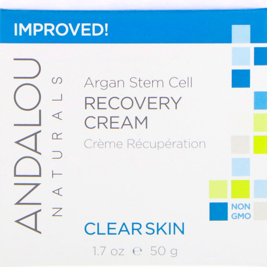 Andalou Naturals, كريم استعادة الخلايا الجذعية بالأرجان، بشرة أكثر صفاءً، 1.7 أونصة سائلة (50 مل)