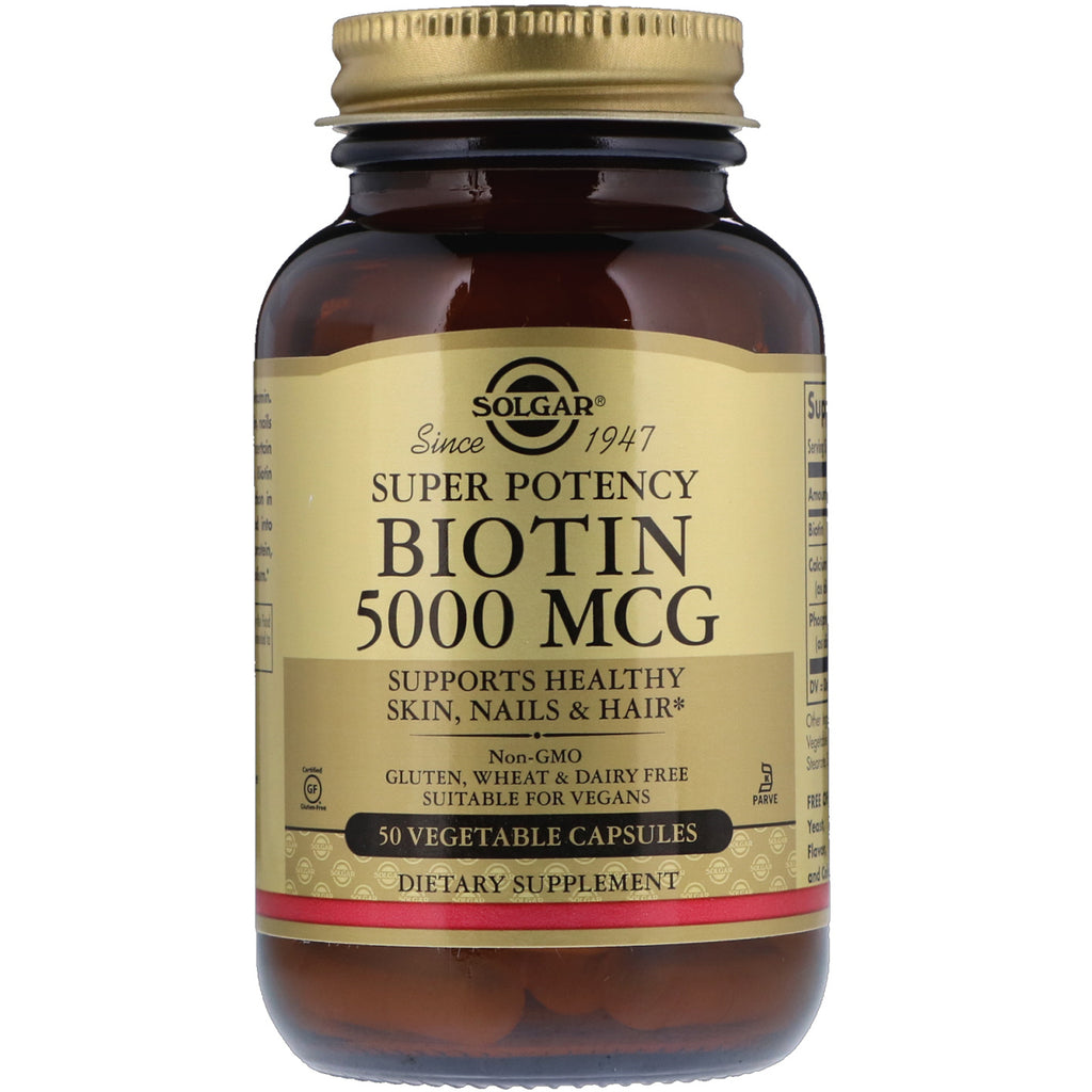 Solgar, Biotin, 5000 µg, 50 pflanzliche Kapseln