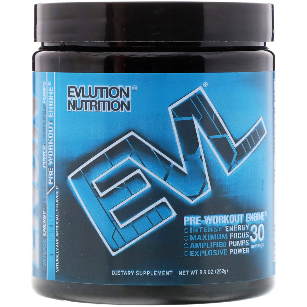 EVLution Nutrition, ENGN ก่อนออกกำลังกาย, Blue Raz, 8.9 ออนซ์ (252 ก.)
