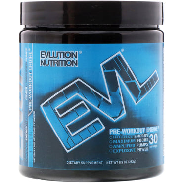 EVLution Nutrition, Pré-treino ENGN, Blue Raz, 252 g (8,9 oz)