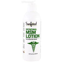 Sunfood Medicinal MSM Loción Crema Rejuvenecedora 8 fl oz (236,6 ml)