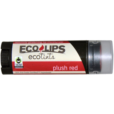 Eco Lips Inc., Ecotints, Hydratant pour les lèvres, Rouge peluche, 0,15 oz (4,25 g)