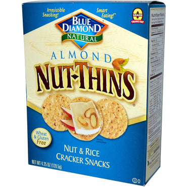 Blue Diamond, Almond Nut-Thins, Nut & Rice Cracker Snacks, 4.25 oz (120.5 g)