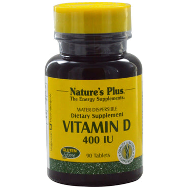Nature's Plus, vitamin D, 400 IE, 90 tabletter
