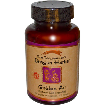 Dragon Herbs, Golden Air, 500 mg, 100 gélules végétariennes