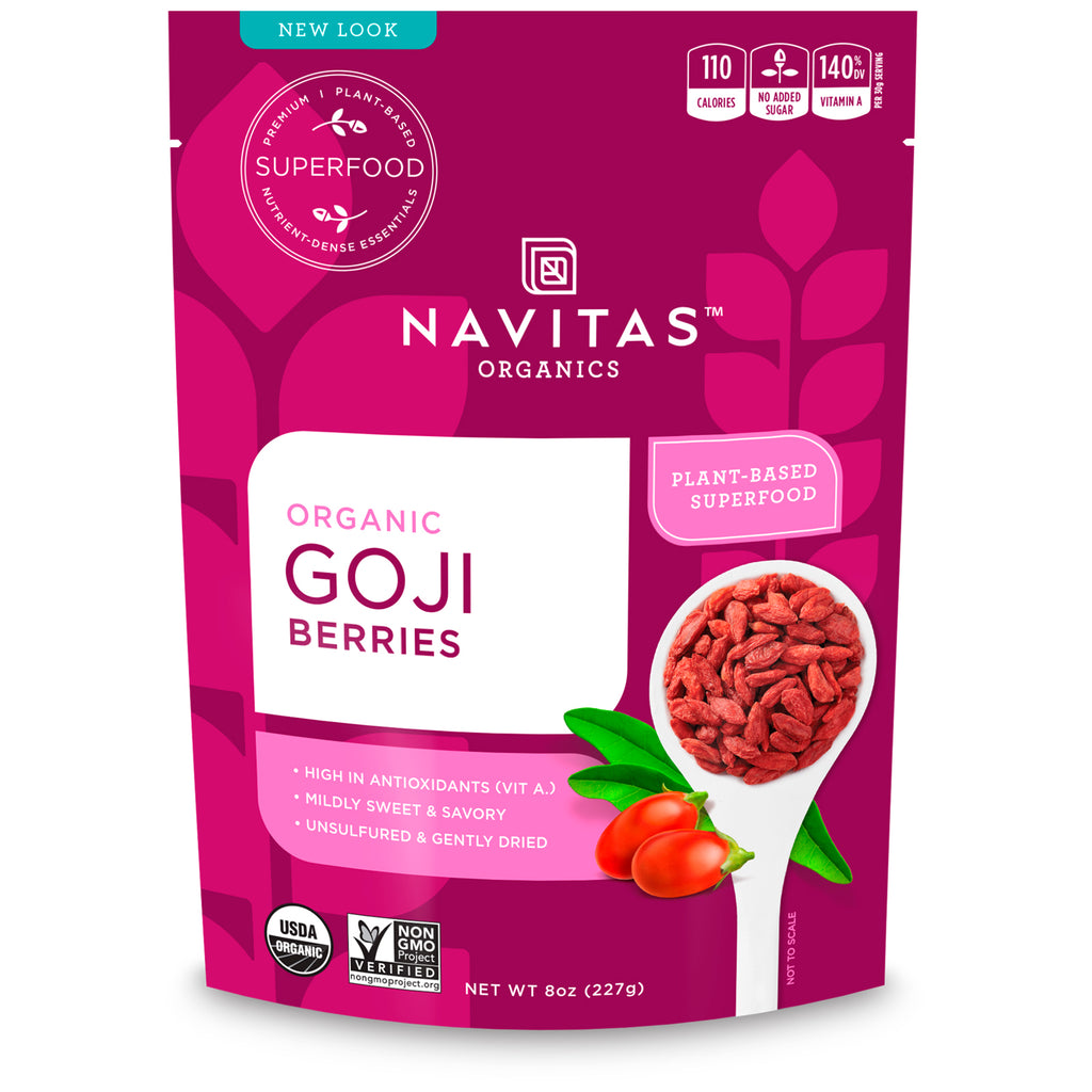 Navitas, fructe de padure Goji, 8 oz (227 g)