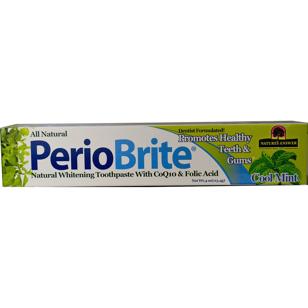 Nature's Answer, PerioBrite, pasta dental blanqueadora natural, menta fresca, 4 oz (113,4 g)