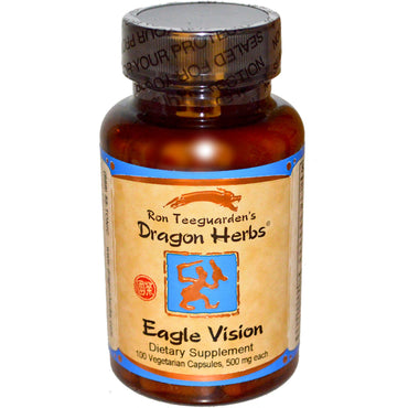 Dragon Herbs, Eagle Vision、500 mg、植物性カプセル 100 粒