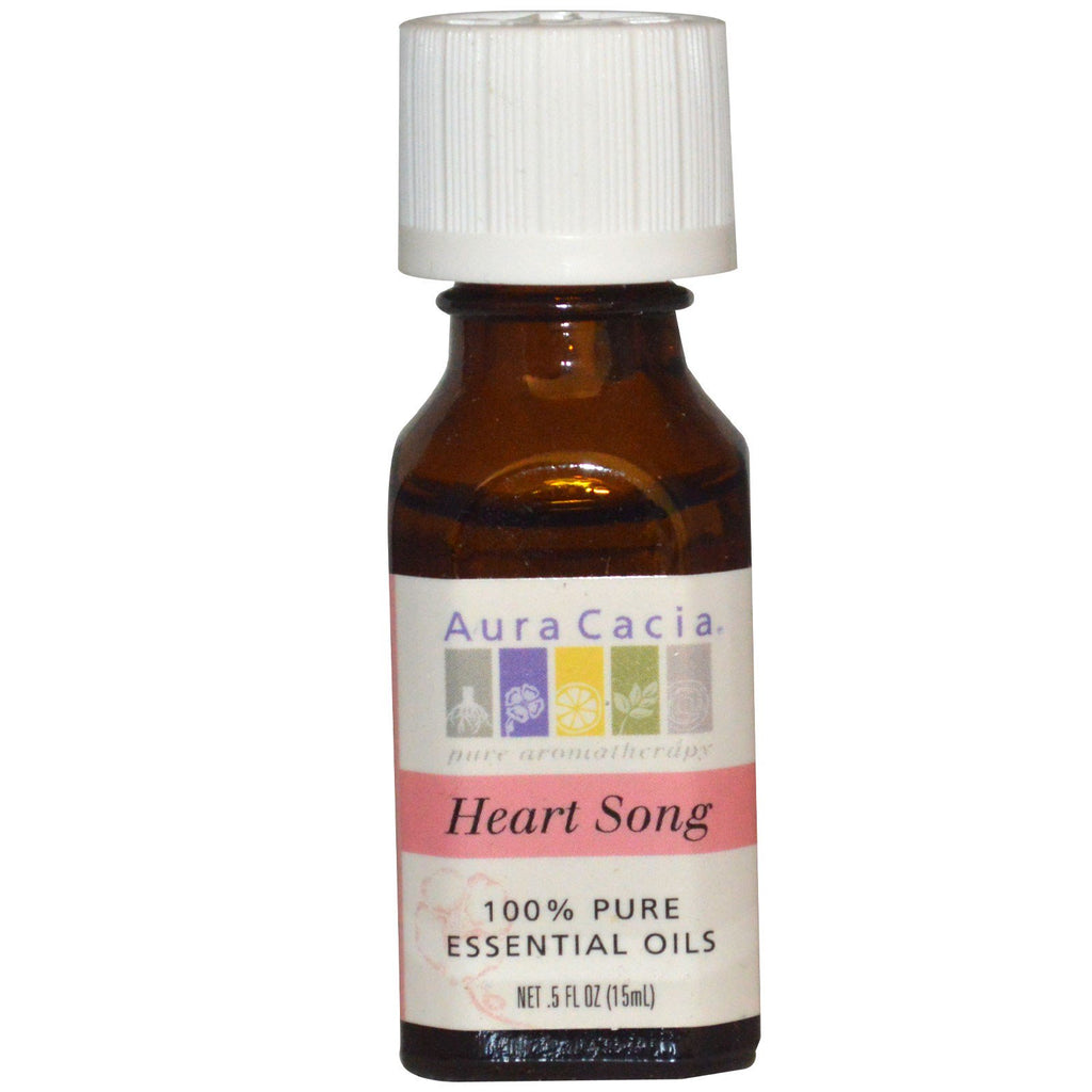 Aura Cacia 100 % rena eteriska oljor Heart Song 0,5 fl oz (15 ml)