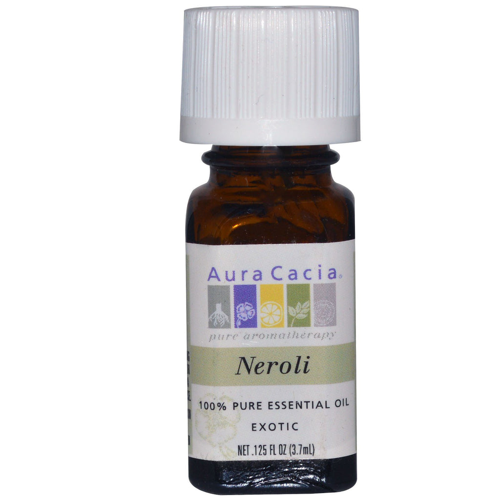 Aura Cacia, 100% pure etherische olie, Neroli, .125 fl oz (3,7 ml)