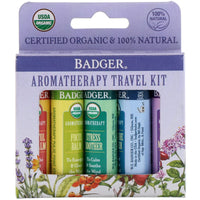 Badger Company, , Aromatherapy Travel Kit, 5 Pack, .15 oz (4.3 g) Each