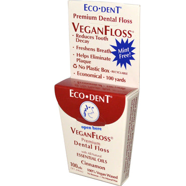 Eco-Dent, VeganFloss، قرفة، 100 ياردة (91.44 م)
