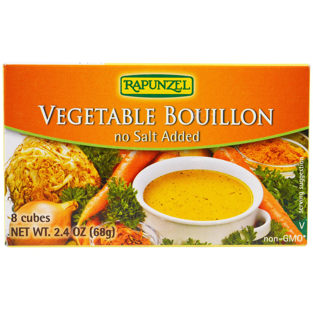 Raiponce, bouillon de légumes végétalien, sans sel ajouté, 8 cubes 2,4 oz (68 g)
