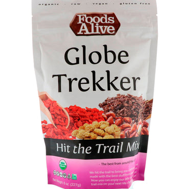 Foods Alive, Hit the Trail Mix، Globe Trekker، 8 أونصة (227 جم)
