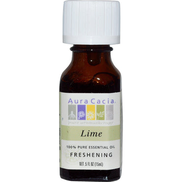 Aura Cacia, 100 % ren essensiell olje, lime, 0,5 fl oz (15 ml)