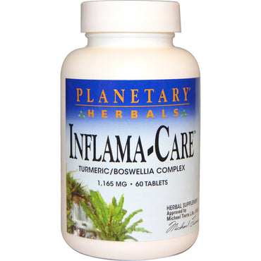 Planetary Herbals, Inflama-Care, 1165 mg, 60 tabletas
