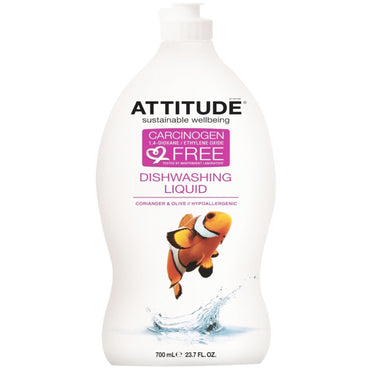 ATTITUDE, Dishwashing Liquid, Coriander & Olive, 23.7 fl oz (700 ml)