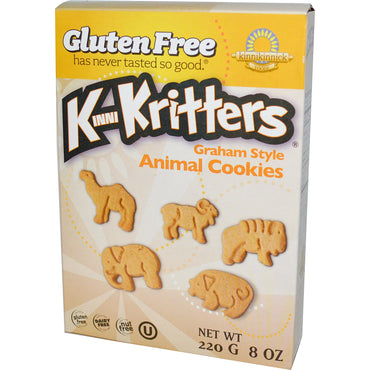 Kinnikinnick Foods, KinniKritters, Galletas de animales estilo Graham, 8 oz (220 g)