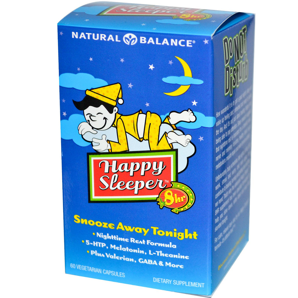 Équilibre naturel, sommeil heureux, 8 heures, 60 gélules végétales