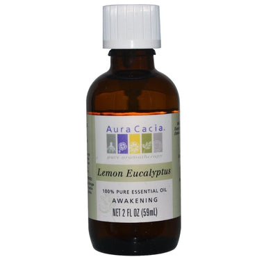 Aura Cacia, 100% Pure Essential Oil, Lemon Eucalyptus, 2 fl oz (59 ml)