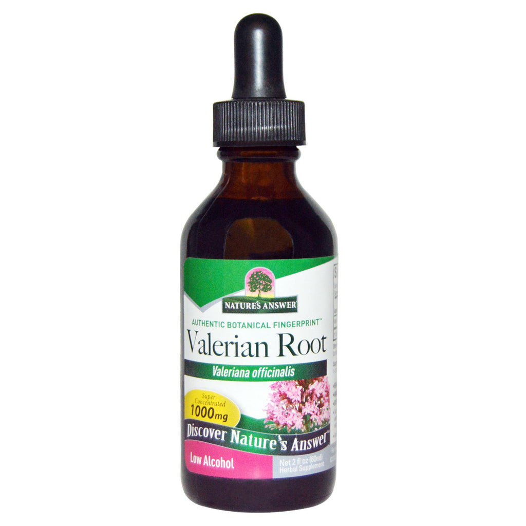 Nature's Answer, Valerian Root, Lav alkohol, 1000 mg, 2 fl oz (60 ml)