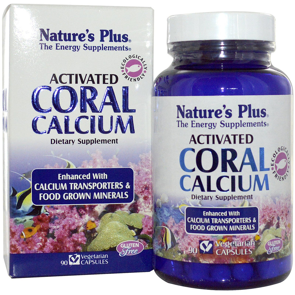 Nature's Plus, calciu de corali activat, 90 de capsule vegetale