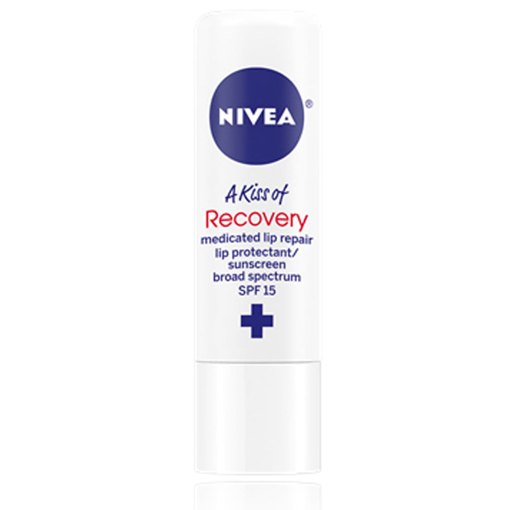 Nivea, A Kiss of Recovery、薬用リップリペア、SPF 15、0.17 oz (4.8 g)
