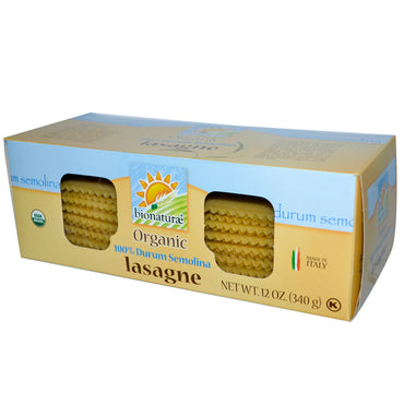 Bionaturae 100 % Hartweizengrieß-Lasagne 12 oz (340 g)