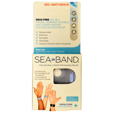 Sea Band, Acupressure Wrist Bands, One Pair