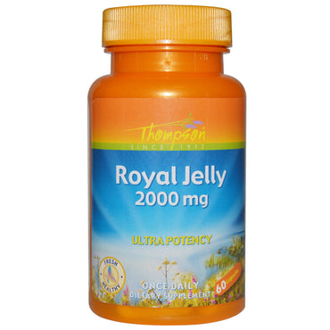 Thompson, Gelée Royale, 2000 mg, 60 Gélules