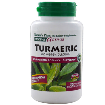 Nature's Plus, Herbal Actives, Turmeric, 400 mg, 60 Veggie Caps