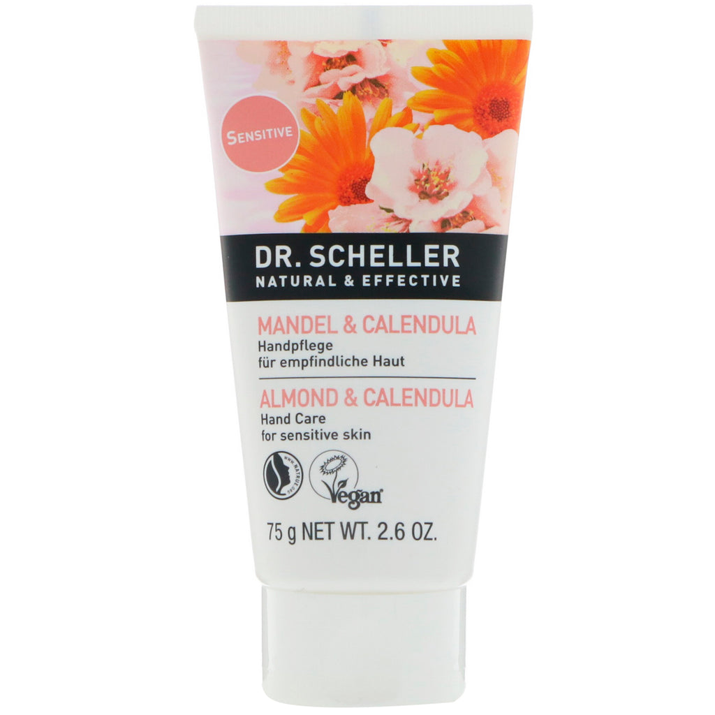 Dr. Scheller, Cuidado de manos, almendras y caléndula, piel sensible, 2,6 oz (75 g)