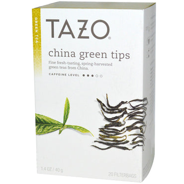 Tazo-teer, China Green Tips, Grøn te, 20 filterposer, 1,4 oz (40 g)