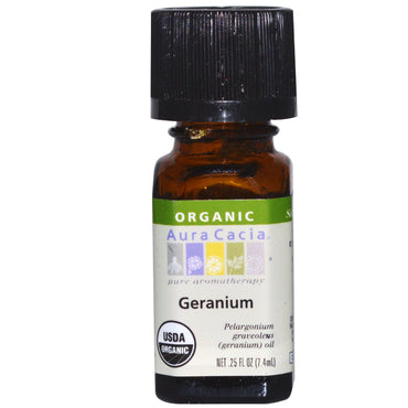 Aura Cacia, , Geranium, 0,25 fl oz (7,4 ml)