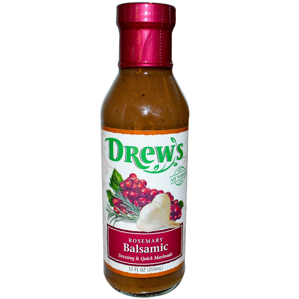 Drew's, condimento e marinata veloce, balsamico al rosmarino, 12 fl oz (354 ml)