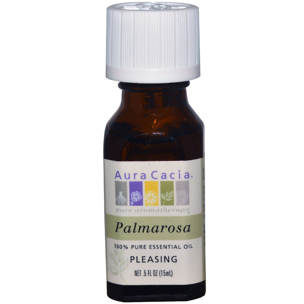 Aura Cacia, 100% Pure Essential Oil, Palmarosa, .5 fl oz (15 ml)