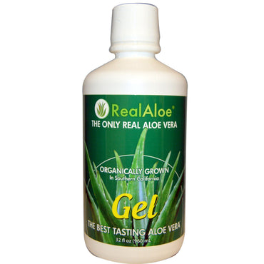 Real Aloe Inc.、アロエベラジェル、32 fl oz (960 ml)