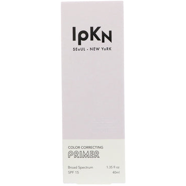 IPKN, Farbkorrigierender Primer SPF 15, Lila, 1,35 fl oz (40 ml)