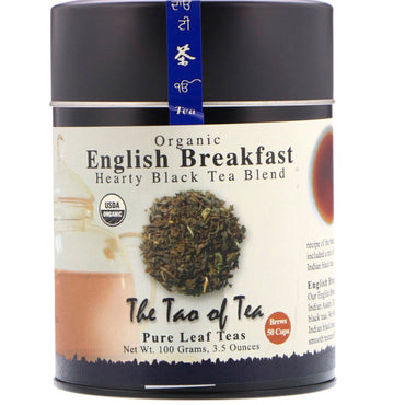 चाय का ताओ, 100% हार्दिक ब्लैक टी ब्लेंड, अंग्रेजी नाश्ता, 3.5 आउंस (100 ग्राम)