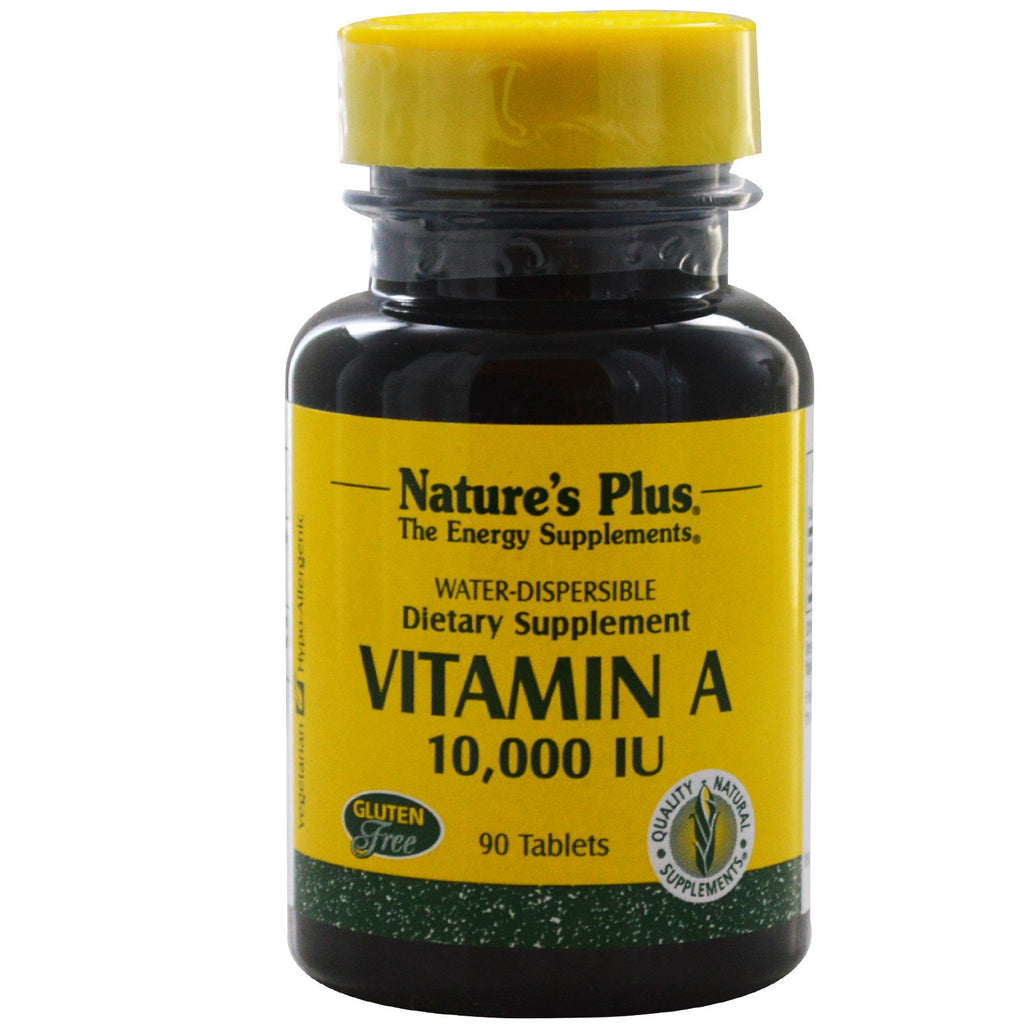 Nature's Plus, A-vitamin, 10.000 IE, 90 tabletter