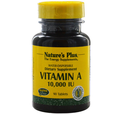 Nature's Plus, vitamin A, 10 000 IE, 90 tabletter