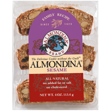 Almondina, Sesame, Sesame and Almond Biscuits, 4 oz (113 g)