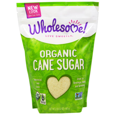 Wholesome Sweeteners, Inc., açúcar de cana, 2 libras. (32 onças) - 907g